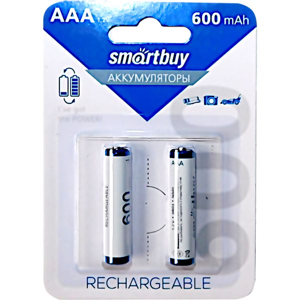  AAA/HR03 (2BL) 600 mAh, 1.2 V, NiMh, Smartbuy ( 2)